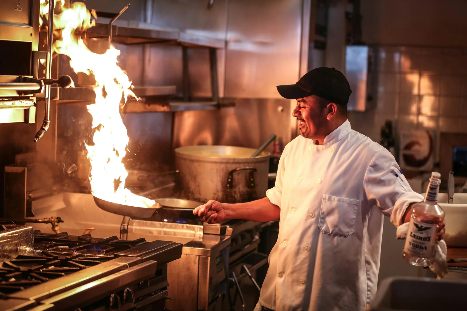 Aurora chef at work crafting a seasonal tasting course